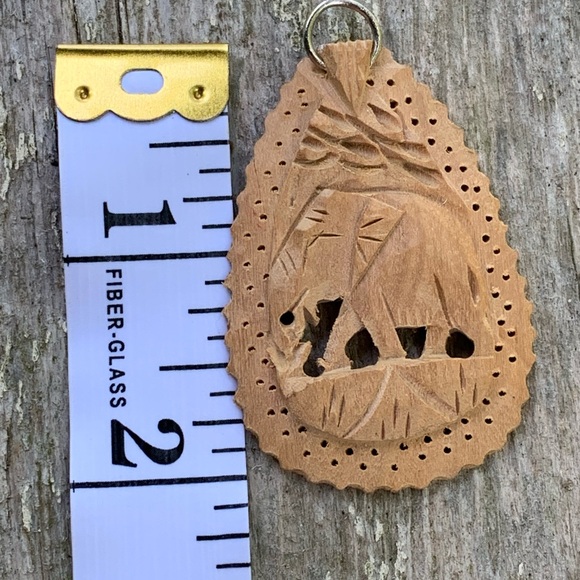 Mixed Necklace Pendant Jewelry Lot Wooden Elephant, Sea Glass, Whistle, copper - Picture 7 of 7